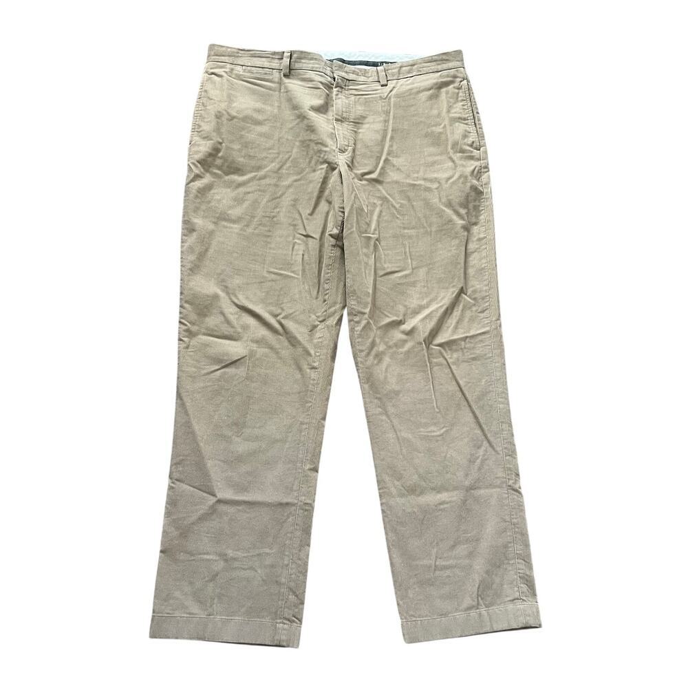 Men’s L.L. Bean‎ Classic Fit Corduroy Pants Size 42x34 Cream Tan Khaki